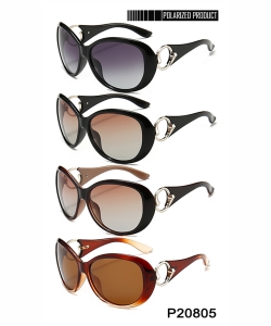 1 Dozen Pack of Designer inspired Women's Fashion Polarized Sunglasses P20805